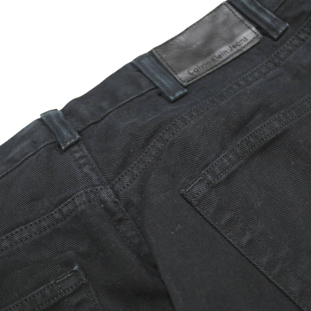 CALVIN KLEIN JEANS Mens Black Relaxed Straight Denim Medium W36 L34 Cotton Zip