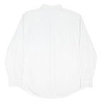TOMMY HILFIGER Mens White Shirt XL Cotton Blend Button Down Collar Long Sleeve