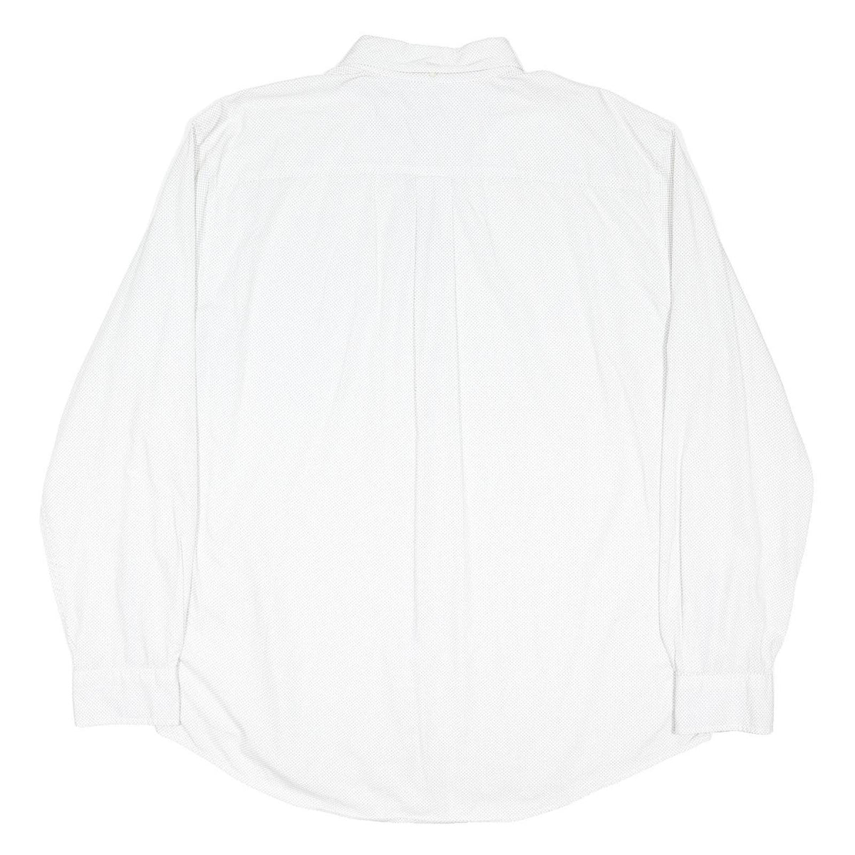 TOMMY HILFIGER Mens White Shirt XL Cotton Blend Button Down Collar Long Sleeve