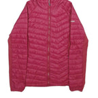 COLUMBIA Womens Red Bomber Jacket M Woven Plain Lightweight Hooded Zip