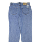 BOXX Mens Regular Fit Straight Blue Denim Jeans W34 L33 Classic Cotton Zip