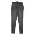 LEVI'S 710 Womens Slim Black Denim Raw W28 L29 Stretch Skinny Jeans
