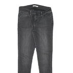 LEVI'S 710 Womens Slim Black Denim Raw W28 L29 Stretch Skinny Jeans