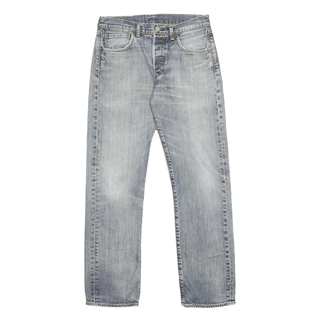 LEVI'S 501 Mens Jeans Blue Regular Straight Denim Medium W31 L32 Classic Button