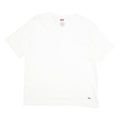 LEVI'S Mens White XL T-Shirt Short Sleeve V-Neck Plain Cotton Casual