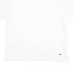 LEVI'S Mens White XL T-Shirt Short Sleeve V-Neck Plain Cotton Casual