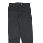 DICKIES Mens Cotton Blend Black Regular Straight Trousers W31 L31 Classic