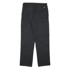 DICKIES Mens Cotton Blend Black Regular Straight Trousers W31 L31 Classic
