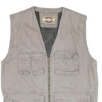 NATURE CHALLENGE Mens Beige Outdoor Cotton Blend Vest M Casual Utility Zip