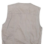 NATURE CHALLENGE Mens Beige Outdoor Cotton Blend Vest M Casual Utility Zip