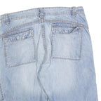 CANDA Mens Shorts Blue Denim Casual L W34 Cotton Blend Zip Pockets