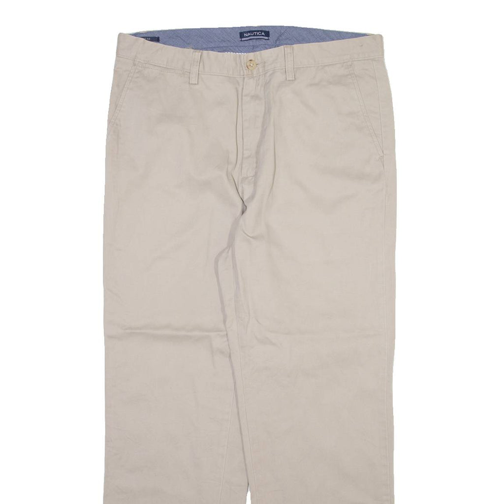 NAUTICA Mens Trousers Beige Regular Straight W34 L30