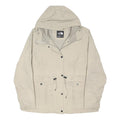 THE NORTH FACE Womens Cream Jacket XL Polyester Blend Plain Zip Hooded Outdoor