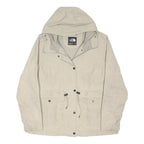 THE NORTH FACE Womens Cream Jacket XL Polyester Blend Plain Zip Hooded Outdoor