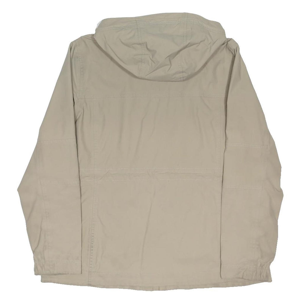 THE NORTH FACE Womens Cream Jacket XL Polyester Blend Plain Zip Hooded Outdoor