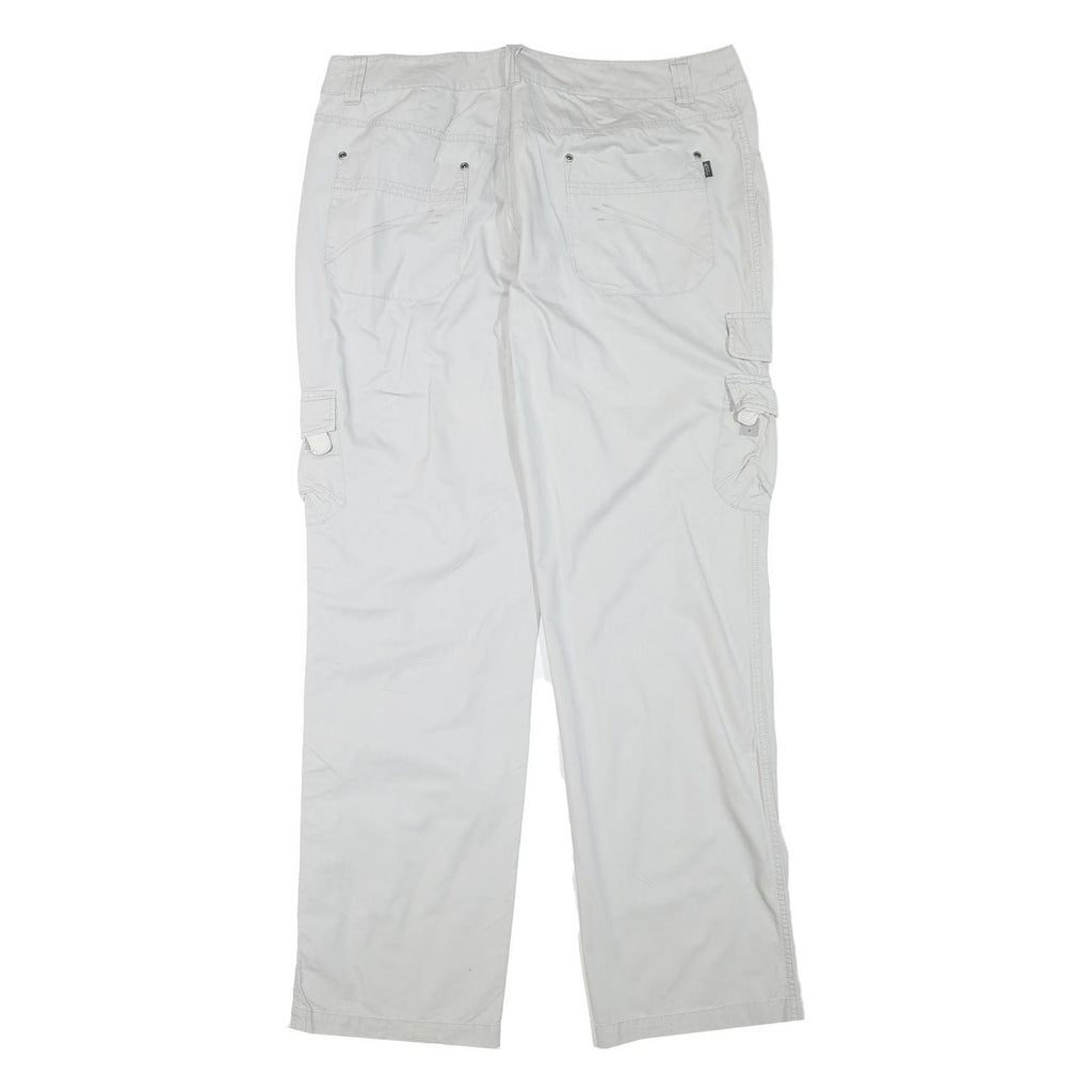 DRIVER Mens Cotton Blend Regular Light Grey Cargo Trousers W36 L33 Casual