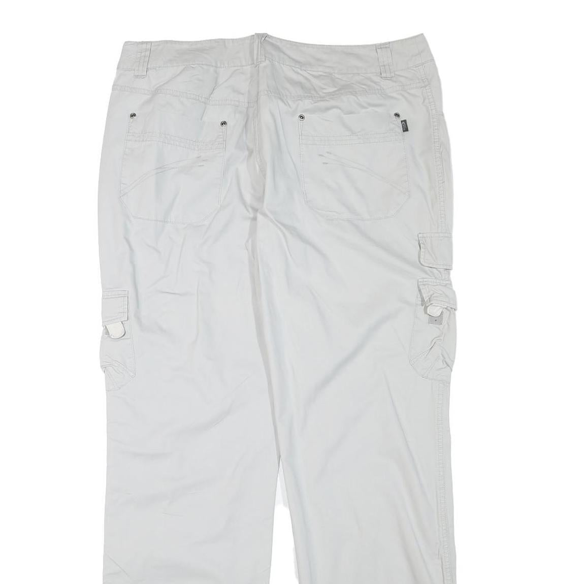 DRIVER Mens Cotton Blend Regular Light Grey Cargo Trousers W36 L33 Casual