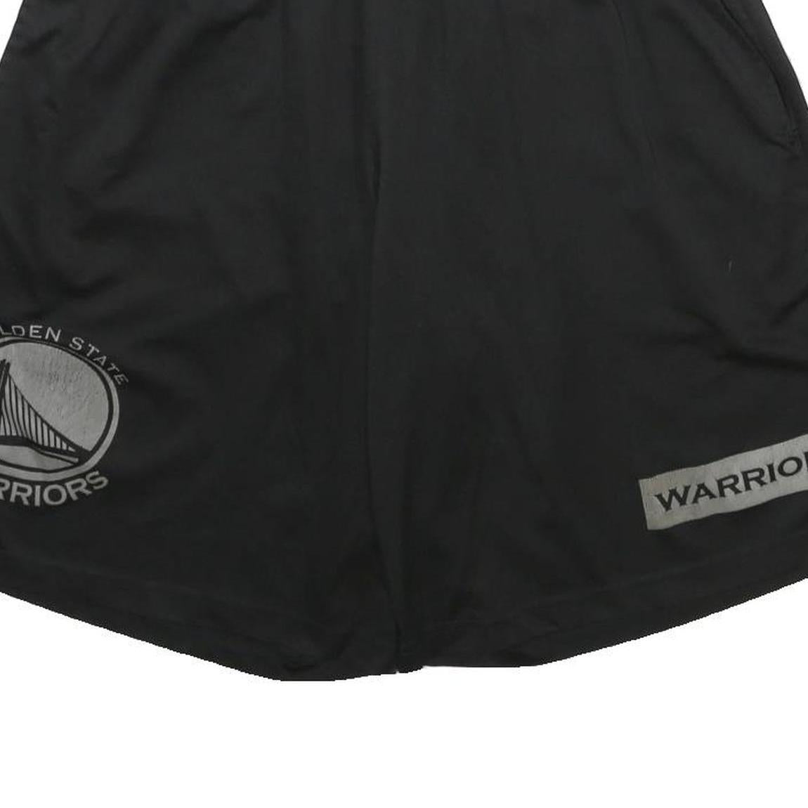 NBA Mens Black Golden State Warriors Casual Shorts L W28 Sports Logo