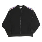 ZARA Womens Black Jacket L Polyester Blend Plain Zip Bomber Style Casual