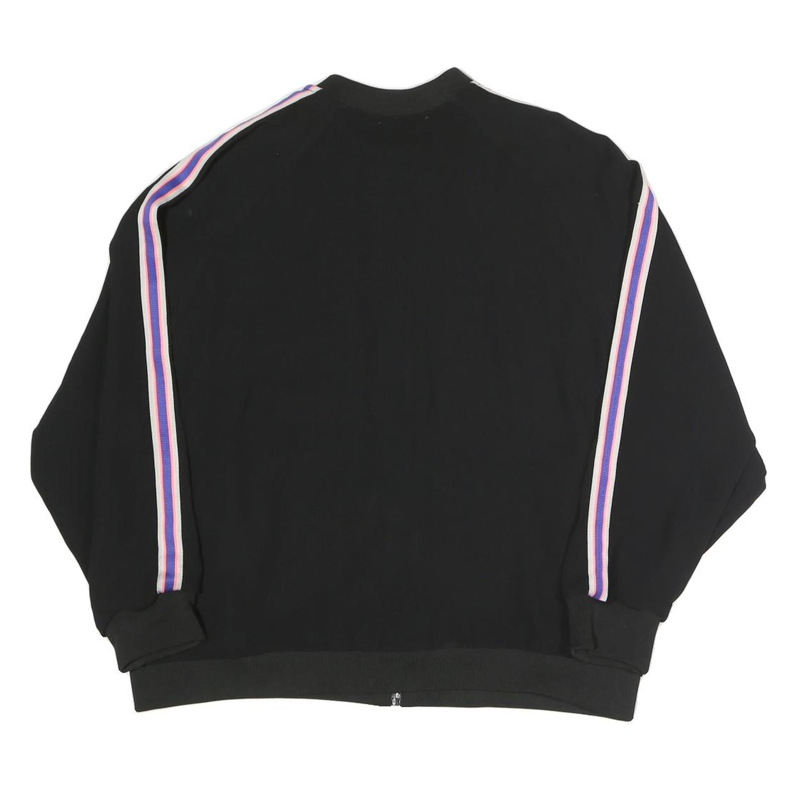 ZARA Womens Black Jacket L Polyester Blend Plain Zip Bomber Style Casual