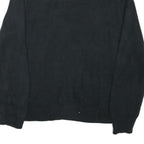 CHAPS Mens Black & Grey Patterned Pullover Half Zip Jumper L Cotton Blend Casual