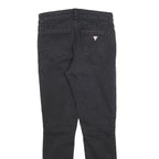 GUESS Womens Jeans Black Slim Skinny Denim W28 L28 Classic Cotton Blend Zip