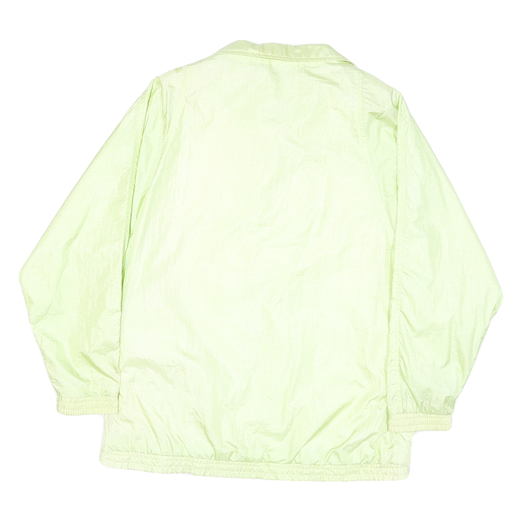 TUDER COURT Womens Pale Green Nylon Button Jacket L Lightweight Plain