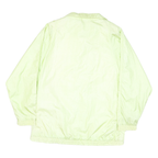 TUDER COURT Womens Pale Green Nylon Button Jacket L Lightweight Plain