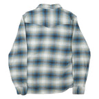 VANS Mens Blue & Beige Checked Cotton Shirt S Casual Button-Up Long Sleeve