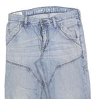 MUSTANG Mens Denim Blue Casual Shorts M W32 Cotton Blend Relaxed Fit