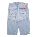 MUSTANG Mens Denim Blue Casual Shorts M W32 Cotton Blend Relaxed Fit