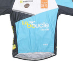 LG Mens Blue & Black Cycling T-Shirt M Short Sleeve Crew Neck Performance Sports