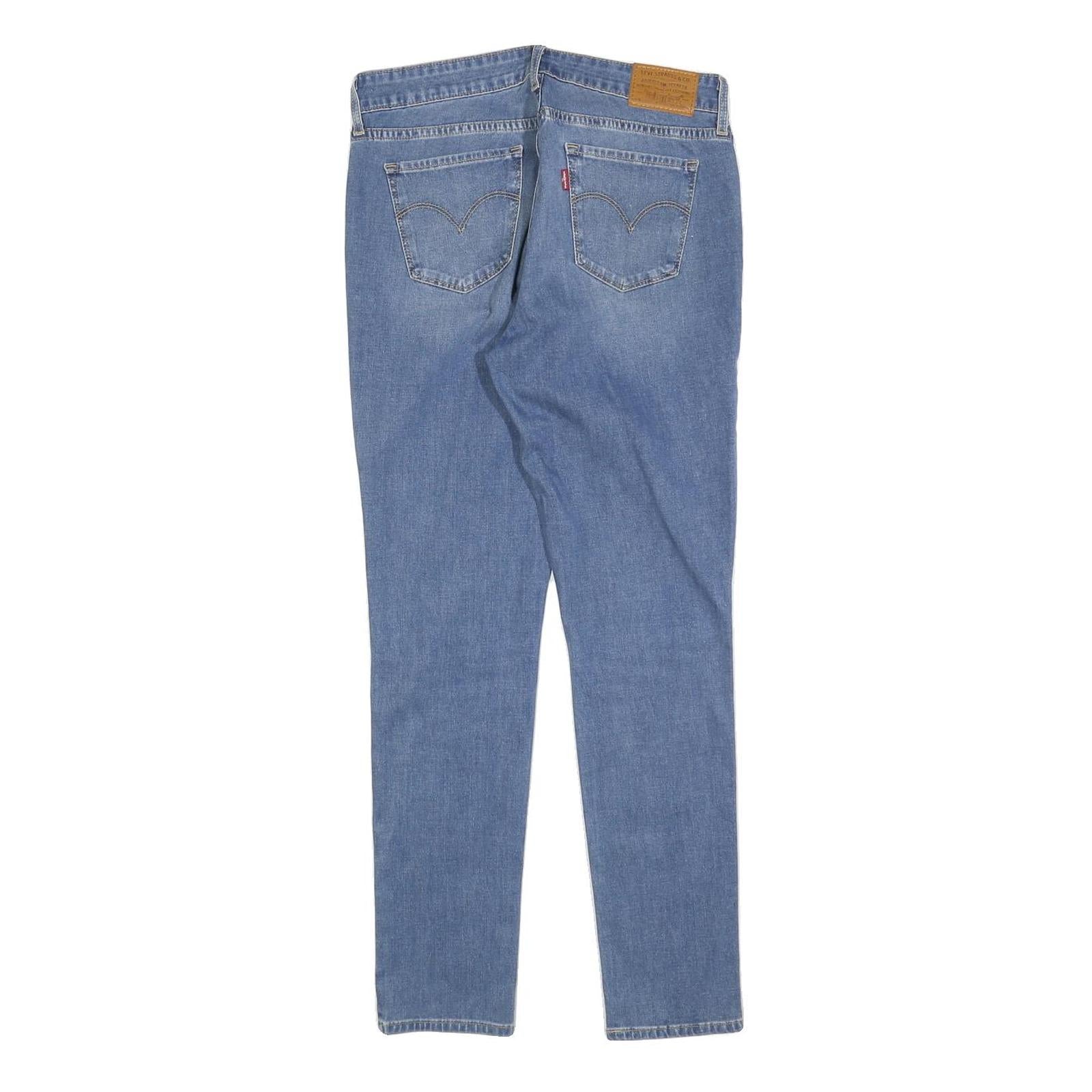LEVI'S 711 Womens Slim Blue Denim Medium W28 L28 Slim Fit Zip Jeans