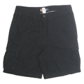 CHAPS Mens Black Cargo Shorts M W34 Cotton Blend Casual Pocketed