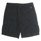 CHAPS Mens Black Cargo Shorts M W34 Cotton Blend Casual Pocketed