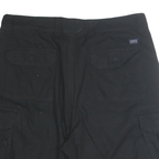 CHAPS Mens Black Cargo Shorts M W34 Cotton Blend Casual Pocketed