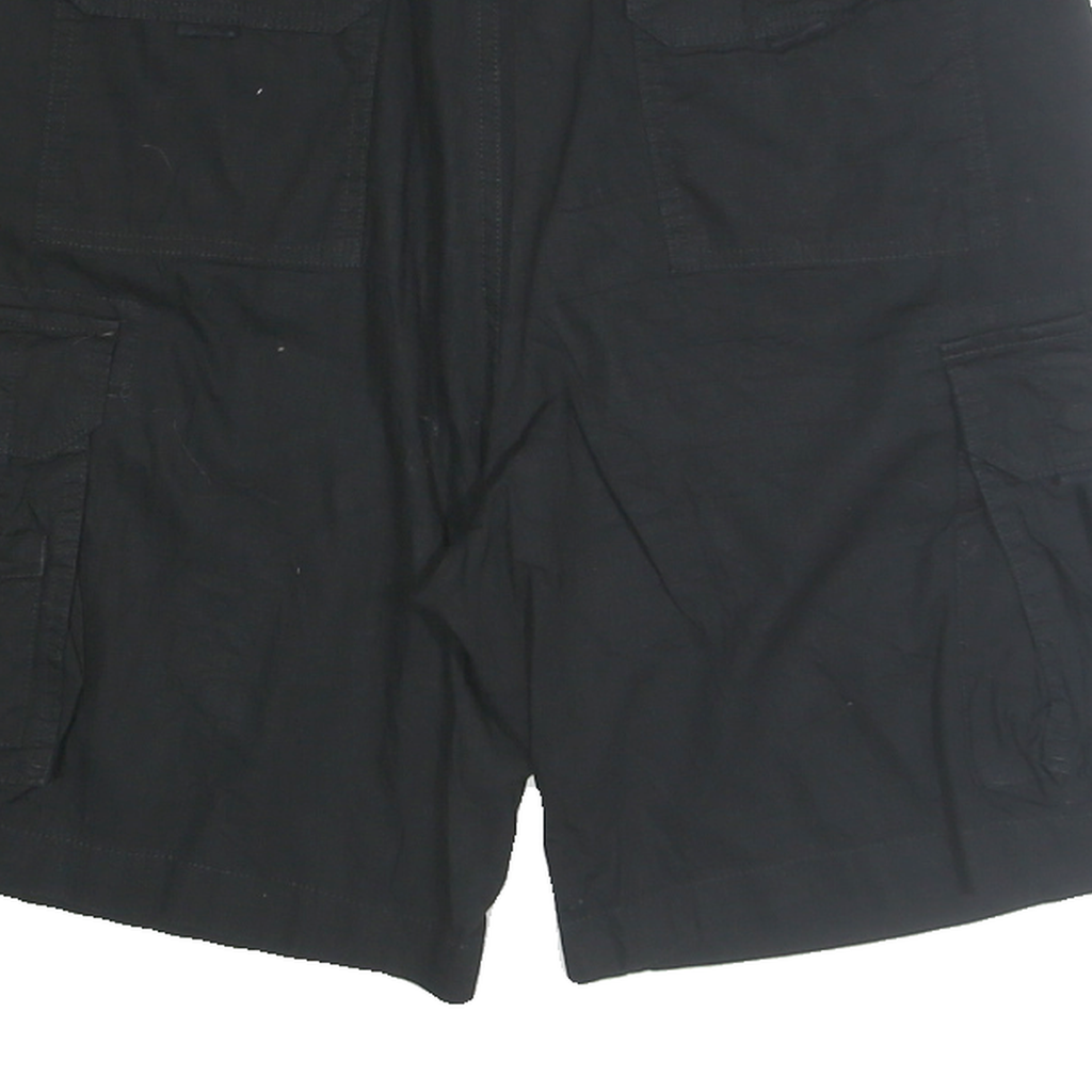 CHAPS Mens Black Cargo Shorts M W34 Cotton Blend Casual Pocketed
