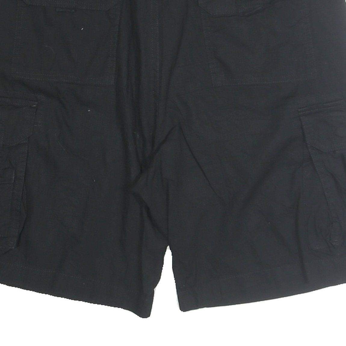 CHAPS Mens Black Cargo Shorts M W34 Cotton Blend Casual Pocketed