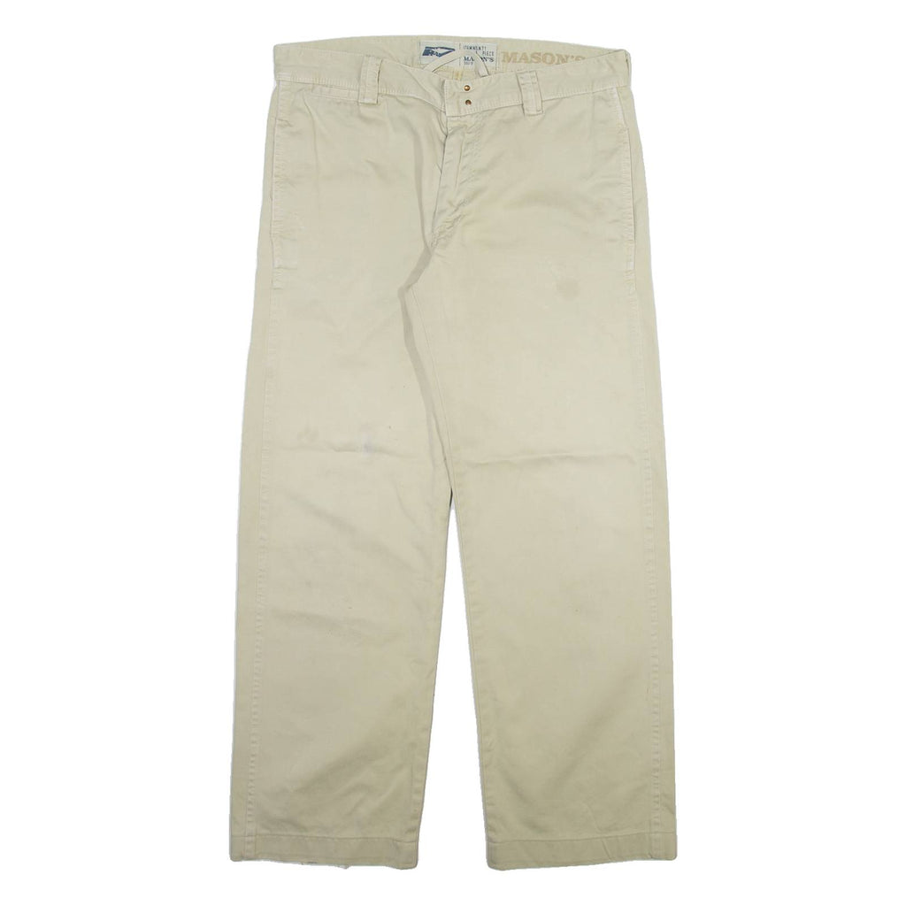 MASONS Mens Trousers Cream Regular Straight W34 L30