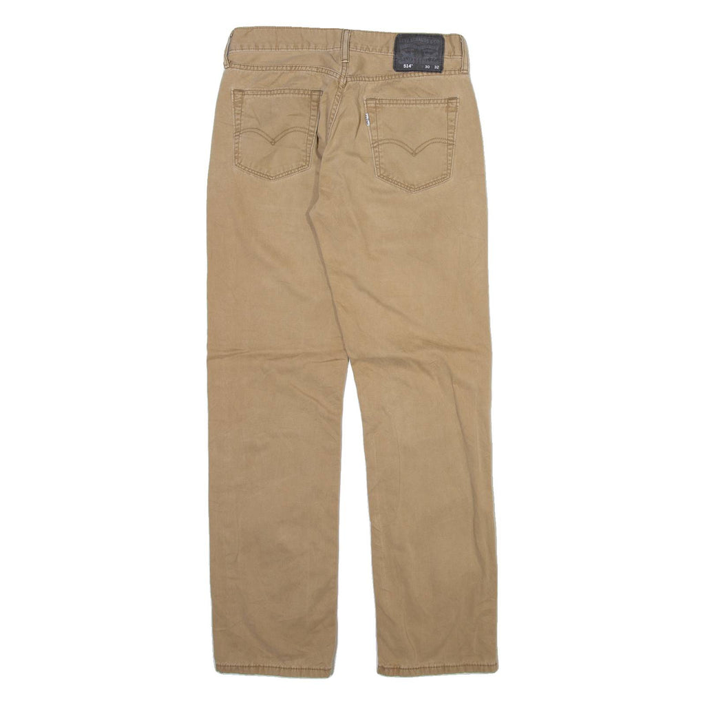 LEVI'S 514 Mens Trousers Beige Slim Straight W30 L32