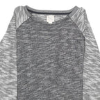 CHAMPION Mens Grey Patterned Cotton Pullover Crew Neck Jumper L Casual Comfort