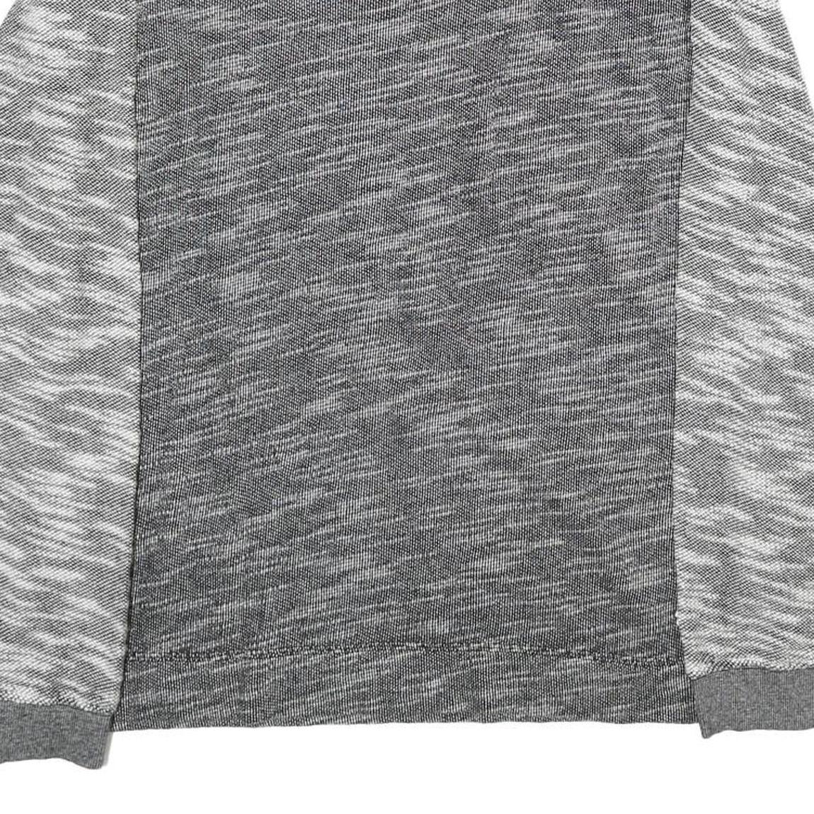 CHAMPION Mens Grey Patterned Cotton Pullover Crew Neck Jumper L Casual Comfort