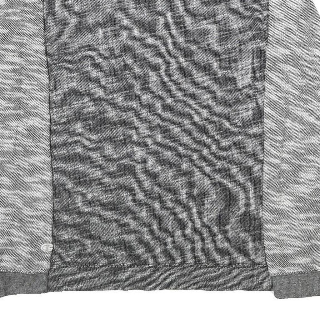 CHAMPION Mens Grey Patterned Cotton Pullover Crew Neck Jumper L Casual Comfort