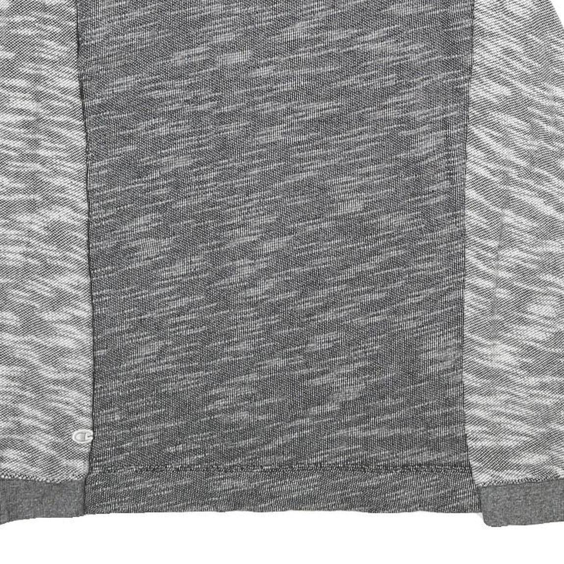 CHAMPION Mens Grey Patterned Cotton Pullover Crew Neck Jumper L Casual Comfort