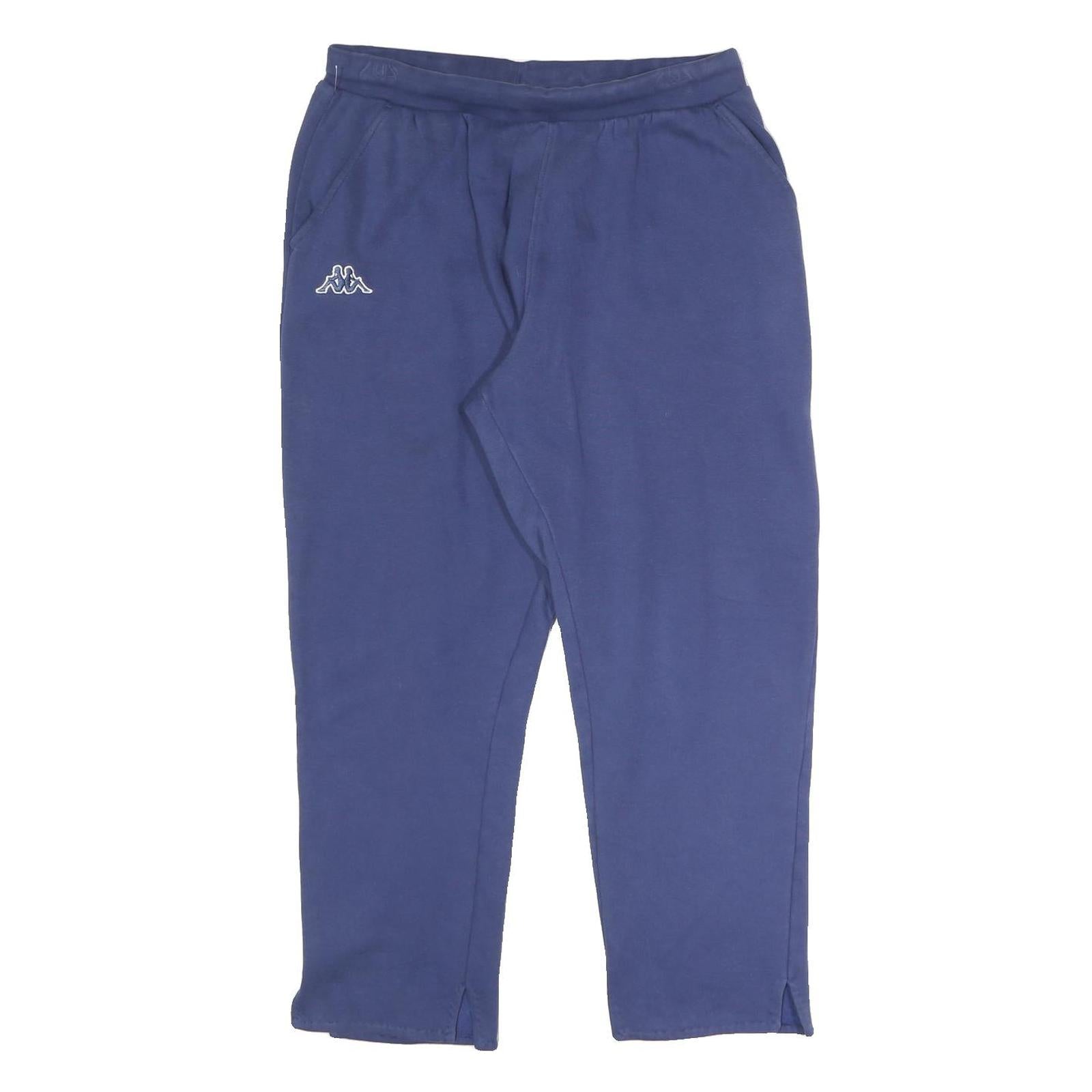KAPPA Womens Joggers Blue XL W30 L25 Relaxed Tapered Cotton Blend Casual