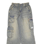 BDG Womens Relaxed Cargo Jeans Denim Light W25 L32 Utility Pockets Zip