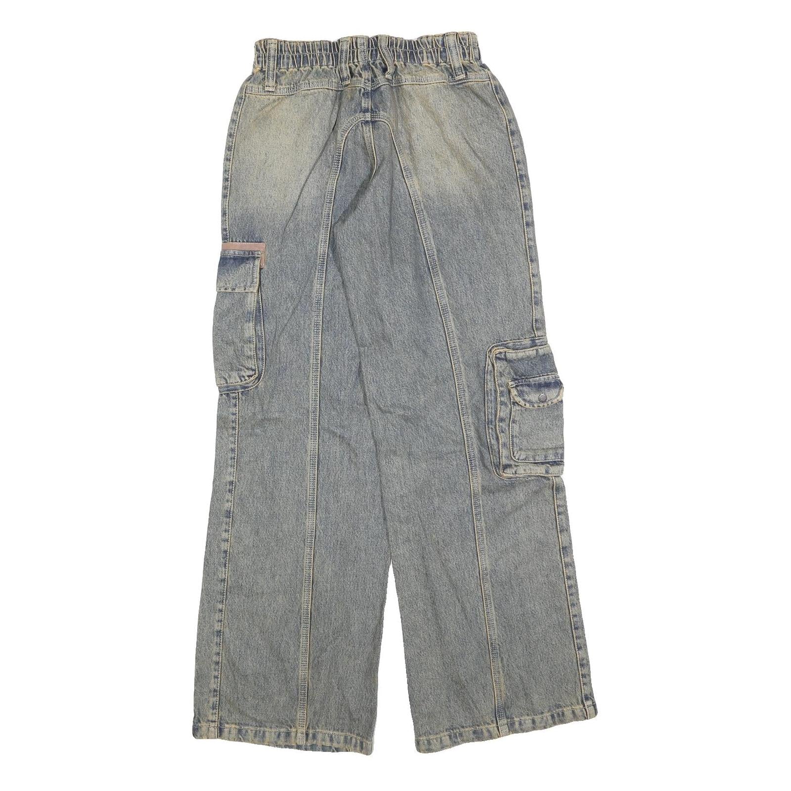BDG Womens Relaxed Cargo Jeans Denim Light W25 L32 Utility Pockets Zip