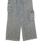 BDG Womens Relaxed Cargo Jeans Denim Light W25 L32 Utility Pockets Zip