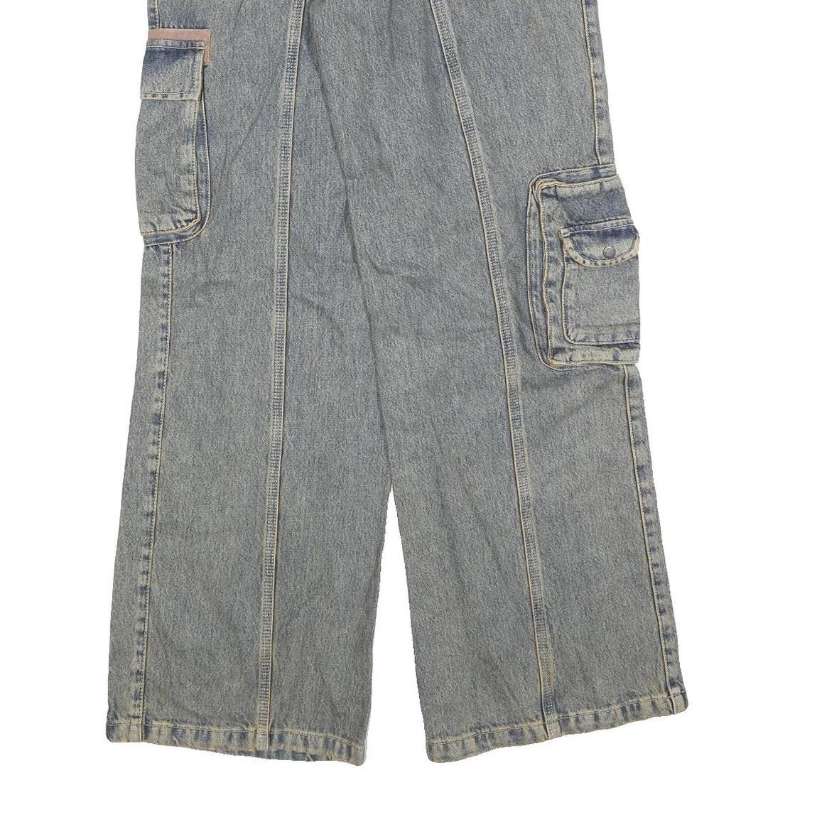 BDG Womens Relaxed Cargo Jeans Denim Light W25 L32 Utility Pockets Zip