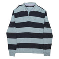 POLO RALPH LAUREN Mens Blue & Black Striped Long Sleeve Polo Shirt XL Cotton